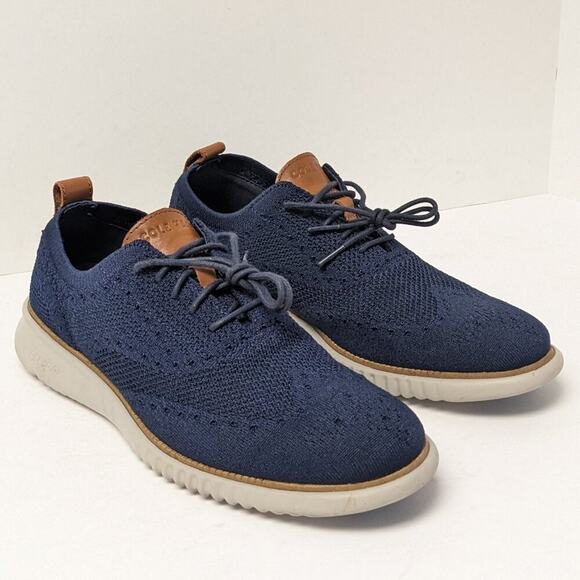 Cole Haan 2.Zerogrand Stitchlite Wingtip Oxfords, Navy, Men\'s 10 M main image 7